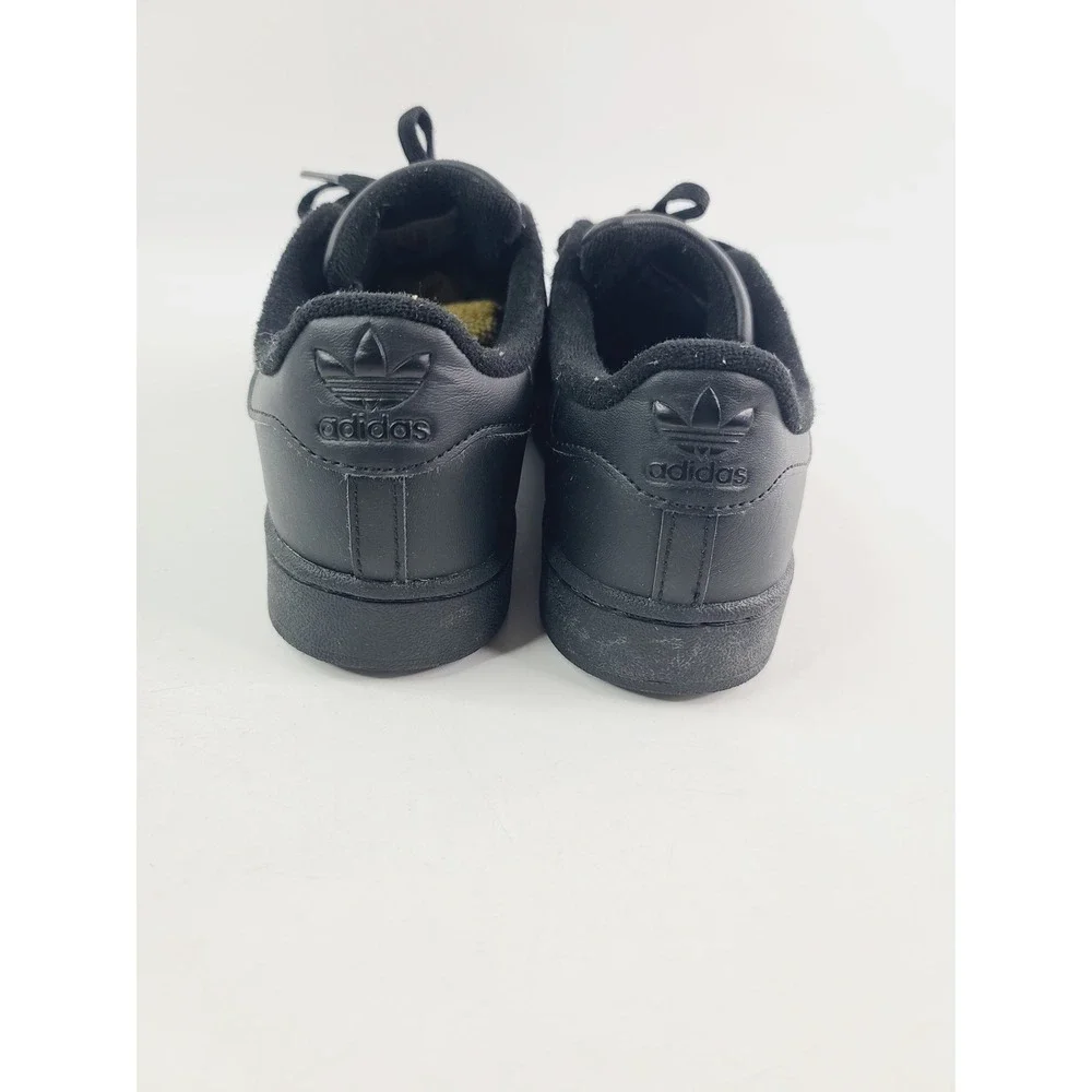Adidas, Leather Casual Superstar‎ Sneakers, Boys, Size 2, Black Color